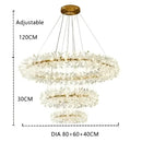Modern gold crystal flower chandelier living room ceiling light