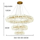 Modern gold crystal flower chandelier living room ceiling light