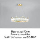 Modern gold crystal flower ring chandelier for living room
