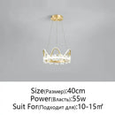 Modern gold crystal flower ring chandelier for living room