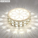 Modern gold crystal flush mount ceiling light for passageway