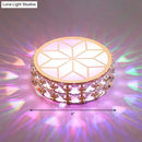 Modern gold crystal flush mount ceiling light for passageway