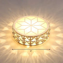 Modern gold crystal flush mount ceiling light for passageway