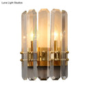 Modern gold crystal flush wall sconce hallway 110v-120v light