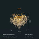 Modern gold crystal g9 chandelier living room branch pendant light