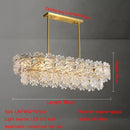Modern gold crystal glass led pendant dining room chandelier