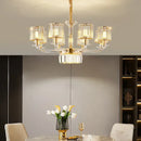 Modern gold crystal glass pendant lamp for dining room