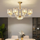 Modern gold crystal glass pendant lamp for dining room