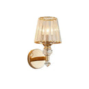 Modern gold crystal glass wall lamp for bedroom luxury sconce