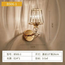 Modern gold crystal glass wall lamp for bedroom luxury sconce