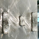 Modern gold crystal glass wall sconce for bedroom warm glow light