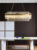 Modern gold crystal hanging lamp living room chandelier