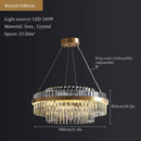 Modern gold crystal hanging lamp living room chandelier