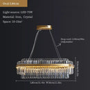 Modern gold crystal hanging lamp living room chandelier