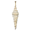 Modern gold crystal hollow chandelier living room cascading light
