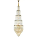 Modern gold crystal hollow long chandelier villa hall lighting