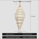 Modern gold crystal large chandelier for living room stairs