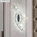 Modern gold crystal leaf wall light living room sconce