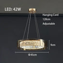 Modern gold crystal led ceiling chandelier bedroom light