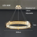 Modern gold crystal led ceiling chandelier bedroom light