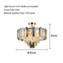 Modern gold crystal led ceiling chandelier dining room pendant light