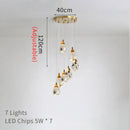 Modern gold crystal led ceiling chandelier for dining room