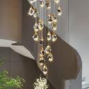 Modern gold crystal led ceiling chandelier for dining room