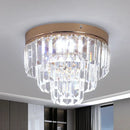 Modern gold crystal led ceiling chandelier for dining room