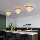 Modern gold crystal led ceiling chandelier for dining room