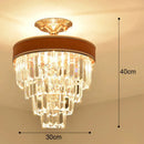 Modern gold crystal led ceiling chandelier for dining room