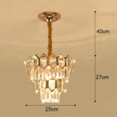 Modern gold crystal led ceiling chandelier for dining room
