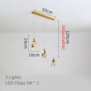 Modern gold crystal led ceiling chandelier for dining room