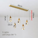 Modern gold crystal led ceiling chandelier for dining room