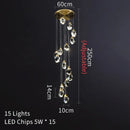 Modern gold crystal led ceiling chandelier for dining room