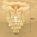 Modern gold crystal led ceiling chandelier for dining room