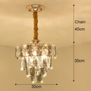 Modern gold crystal led ceiling chandelier for dining room