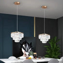 Modern gold crystal led ceiling chandelier for dining room