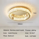 Modern gold crystal led ceiling chandelier for living room lighting