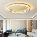 Modern gold crystal led ceiling chandelier for living room lighting