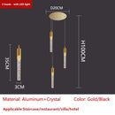 Modern gold crystal led ceiling chandelier for luxury dining room