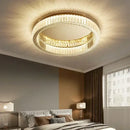 Modern gold crystal led ceiling chandelier – living room lighting