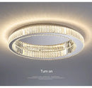 Modern gold crystal led ceiling chandelier – living room lighting