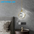 Modern gold crystal led ceiling lamp dining room pendant lights