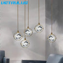 Modern gold crystal led ceiling lamp dining room pendant lights