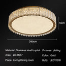 Modern gold crystal led ceiling light bedroom decorbites crystal led