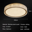 Modern gold crystal led ceiling light bedroom decorbites crystal led