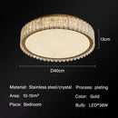 Modern gold crystal led ceiling light bedroom decorbites crystal led