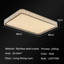 Modern gold crystal led ceiling light bedroom decorbites crystal led