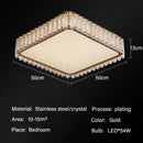 Modern gold crystal led ceiling light bedroom decorbites crystal led