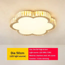 Modern gold crystal led ceiling light bedroom moon and star design